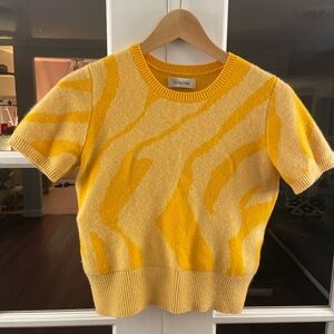 NAADAM Yellow Patterned Cashmere Sweater